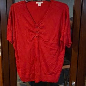 Plus size short sleeve sweater